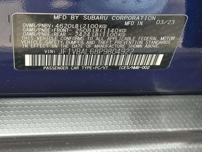 2023 Subaru WRX Limited